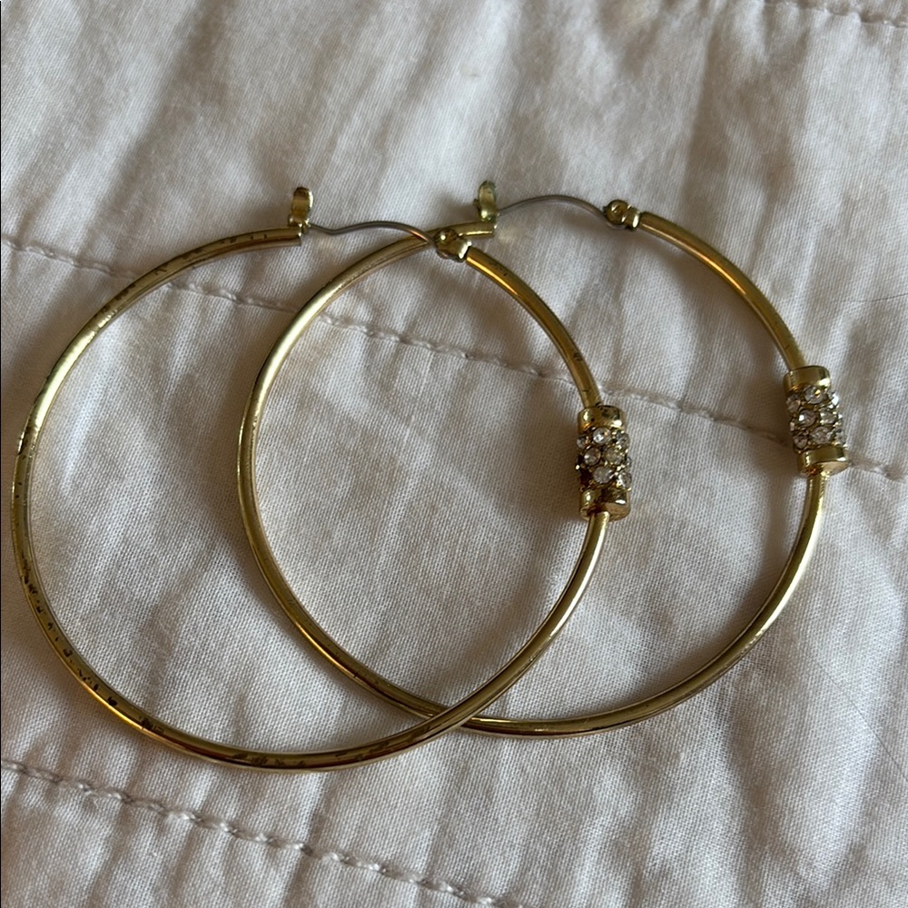 Gold Tone Hoop Earrings